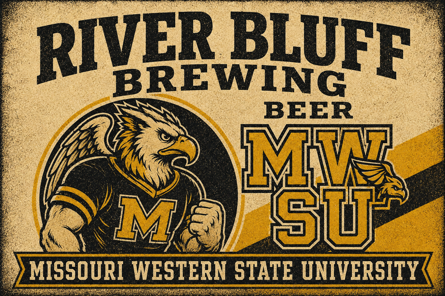 Missouri Western State University River Blues Vintage-Style Wall Art