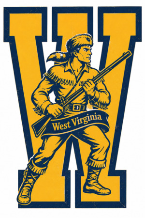 West Virginia Mountaineer Vintage-Style Graphic Wall Art