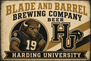 Blade and Barley Harding University Buffalo Brewing Poster