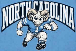 North Carolina Ram Football Graphic Wall Art
