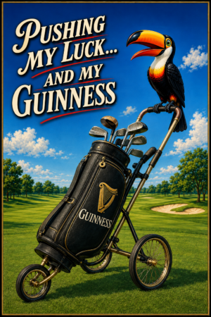 Pushing My Luck Guinness Toucan Golf Wall Art