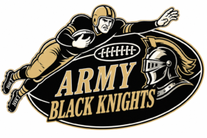 Army Black Knights Football Player and Knight Graphic