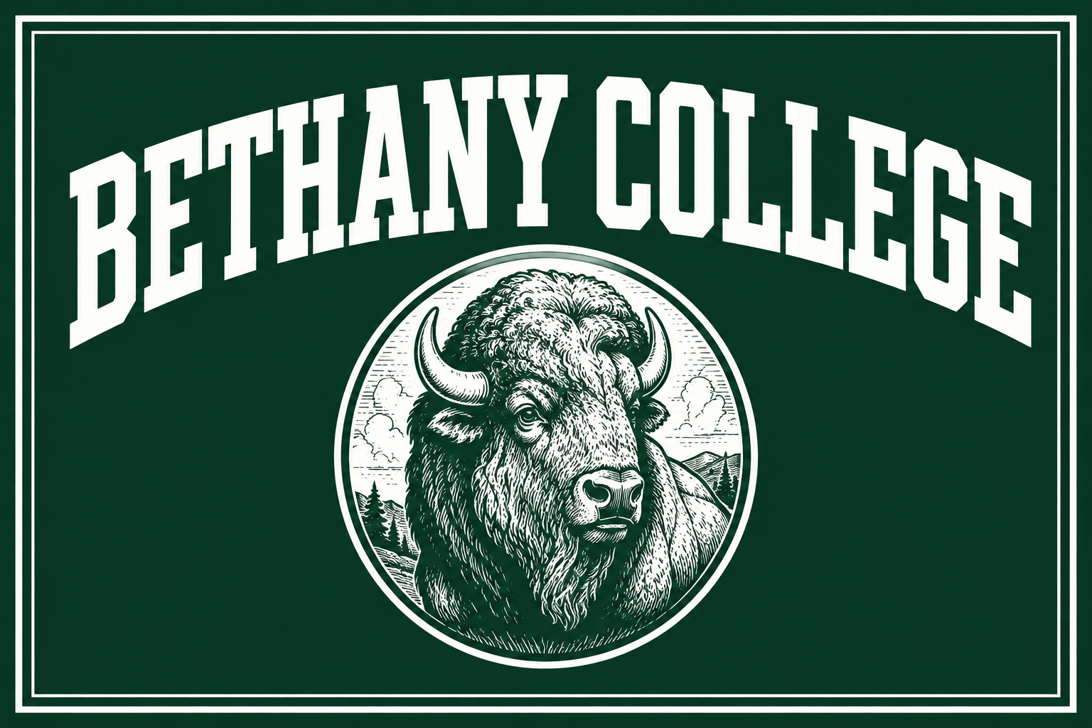 Bethany College Bison Green Decorative Wall Art