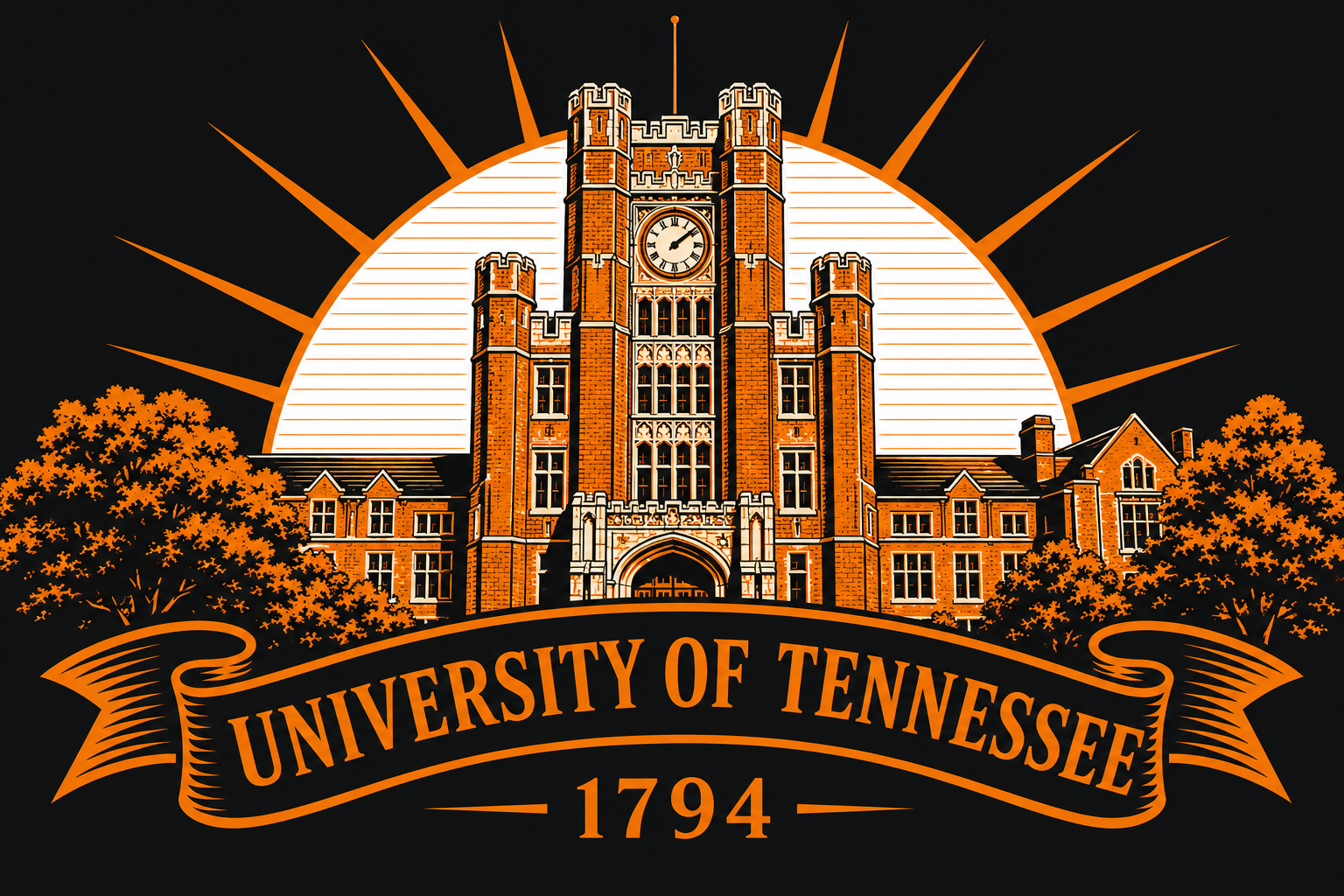 University of Tennessee 1794 Campus Illustration