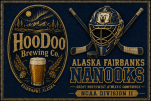 Hoodoo Brewing Co Alaska Fairbanks Nanooks Hockey Wall Art