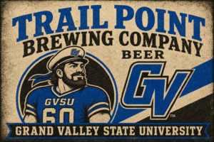 Trail Point Brewing Company GVSU Distressed Wall Art