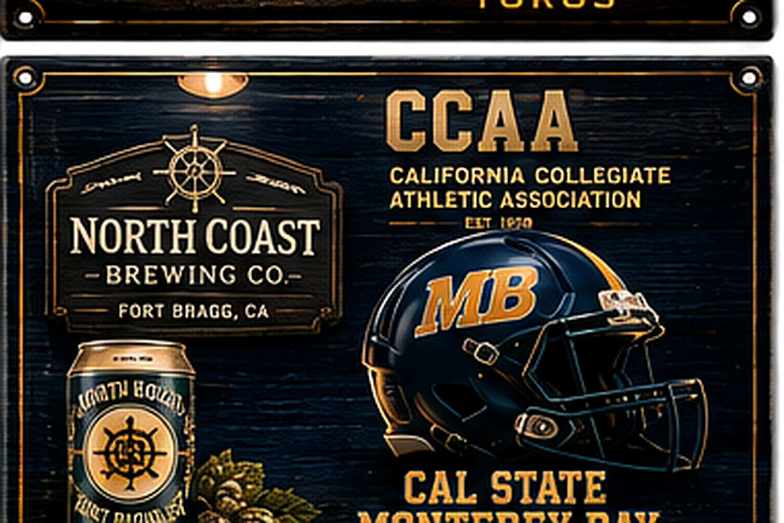 CCAA California Collegiate Athletic Association Vintage-Style Wall Art