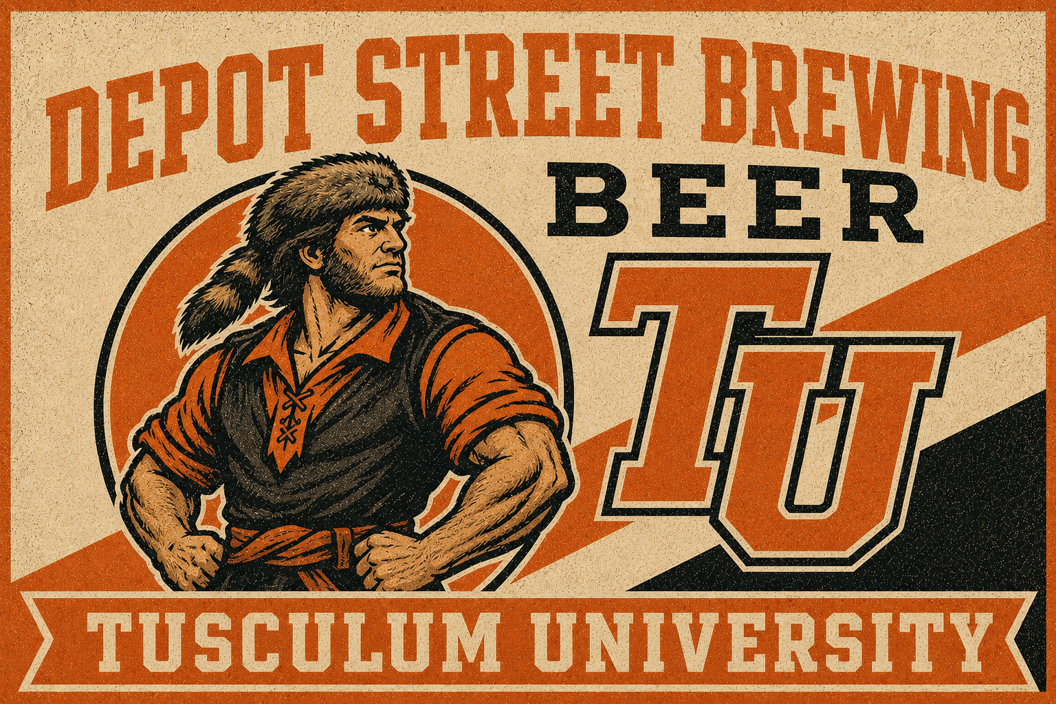 Depot Street Brewing Beer Tusculum University Vintage Wall Art