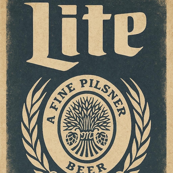 Vintage-Style Lite Fine Pilsner Beer Wall Art
