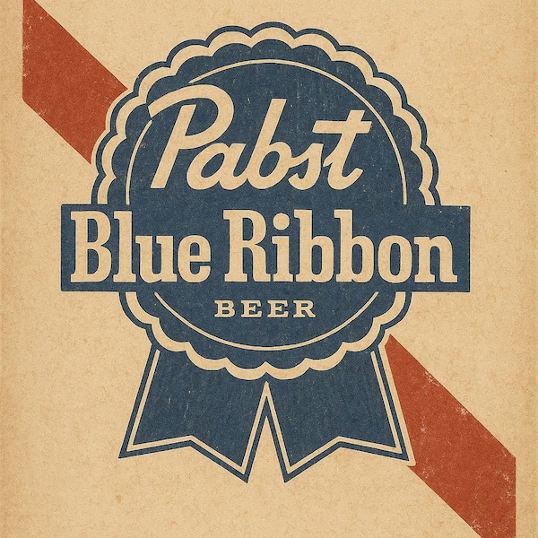 Pabst Blue Ribbon Beer Vintage-Style Wall Art