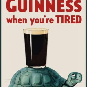 Guinness When You're Tired Turtle Pub-Style Wall Art