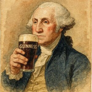 18th-Century Gentleman Holding Guinness Pint Art Print