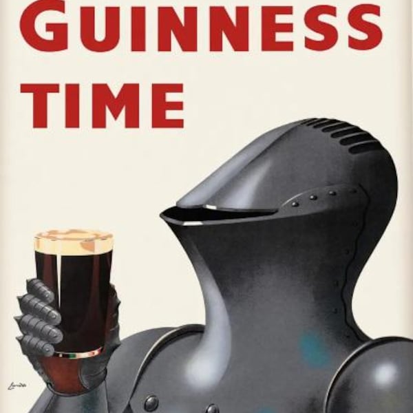 Guinness Time Robot Pint Printed Wall Art