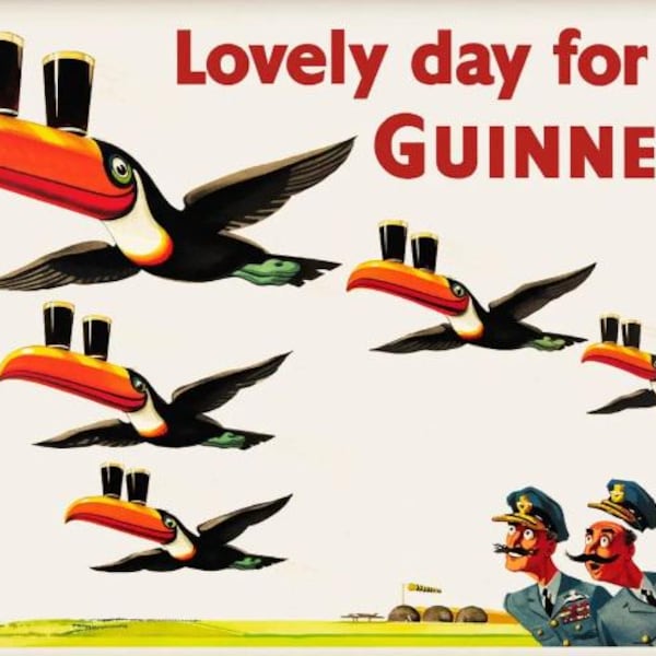 Lovely Day for Guinness Toucan Vintage-Style Wall Art