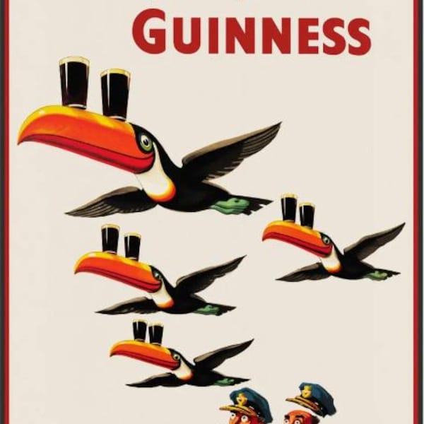 Guinness Toucan Illustration Poster