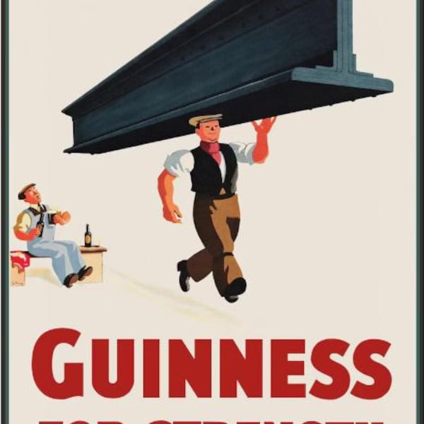 Guinness-Style Beam-Balancing Illustrated Wall Art