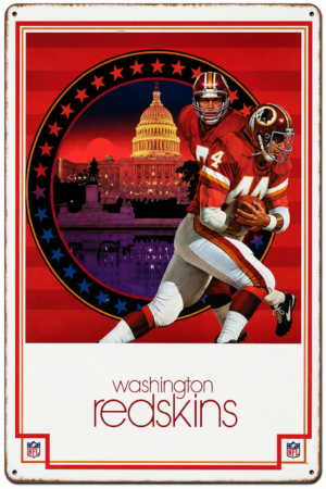Washington Redskins Football Capitol Metal-Style Wall Sign