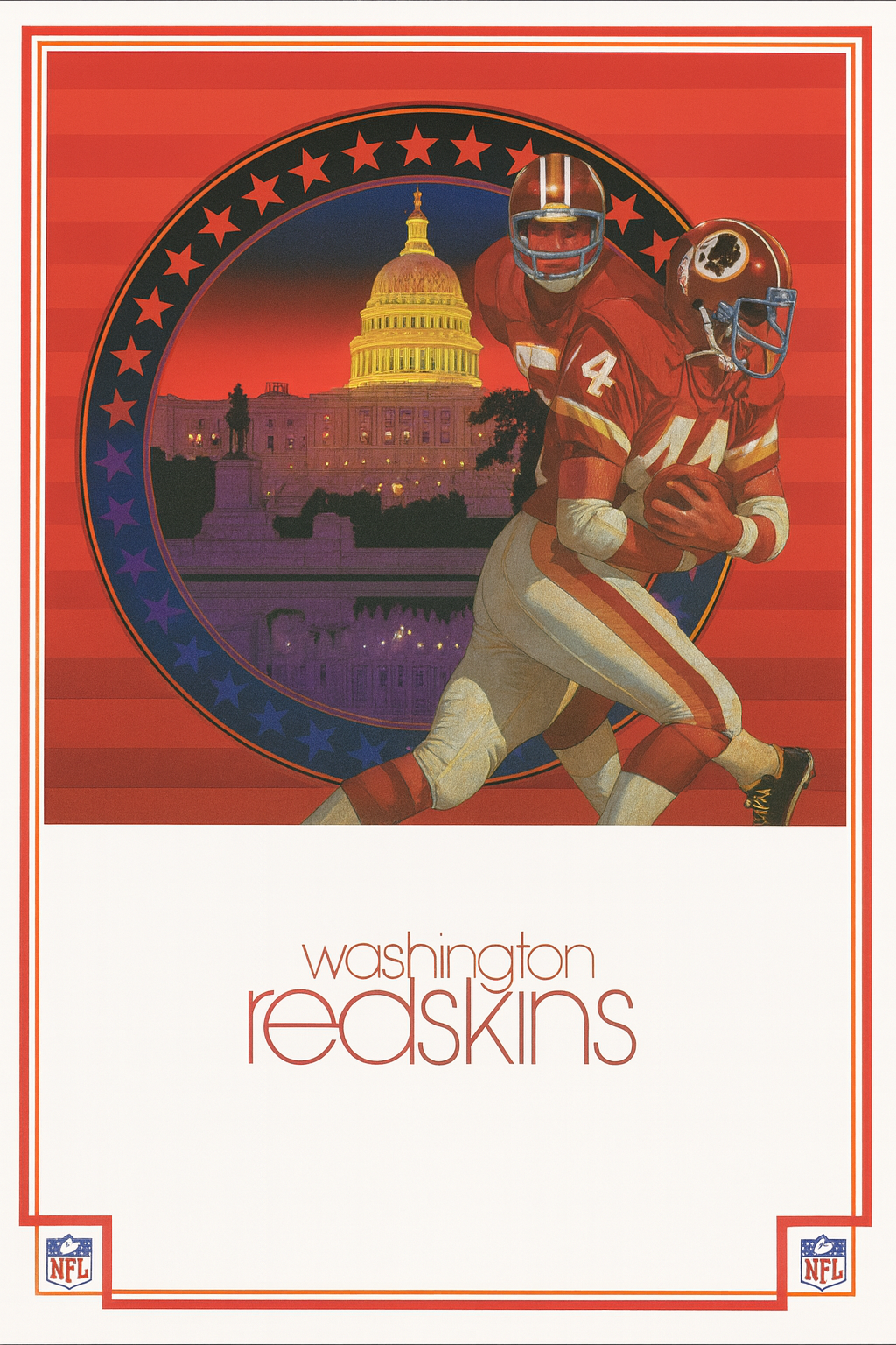 Washington Redskins Football Capitol Poster