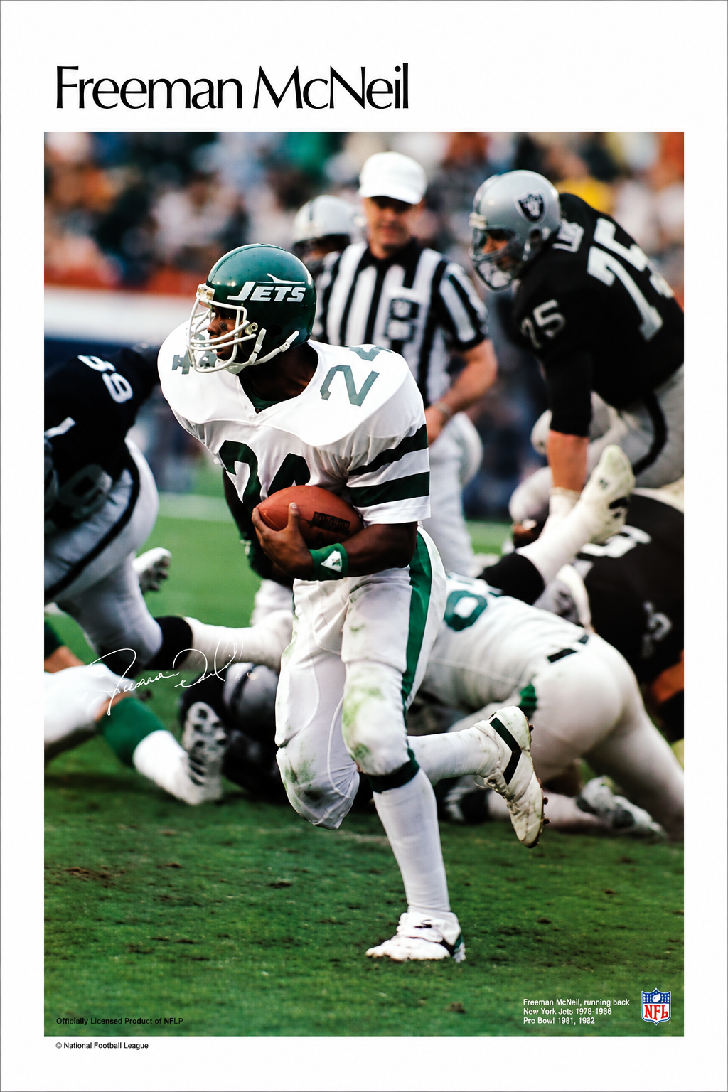 Freeman McNeil New York Jets Football Action Poster