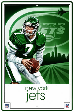 New York Jets Football Player #7 Green Wall Art