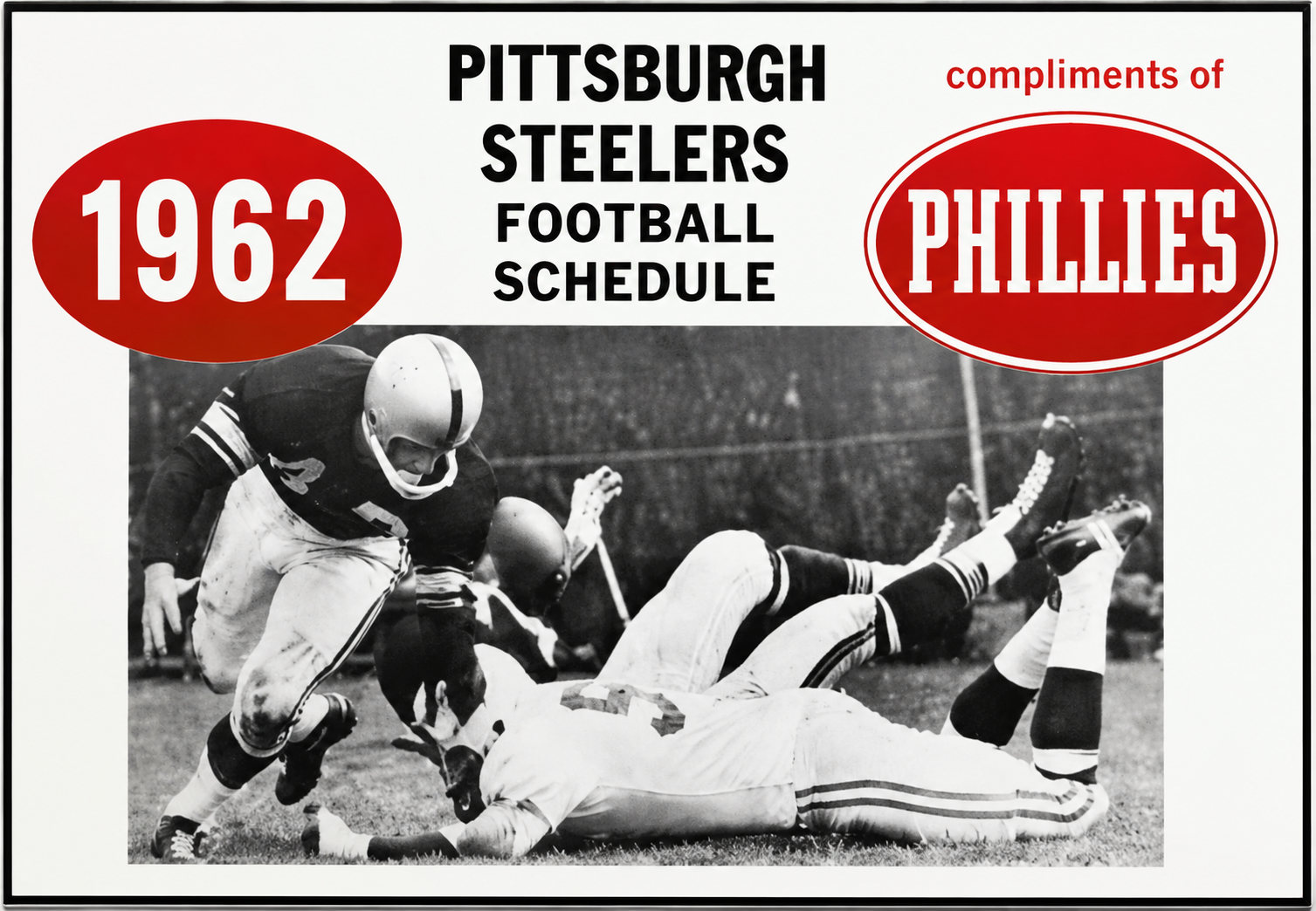 Pittsburgh Steelers 1962 Football Schedule Wall Art