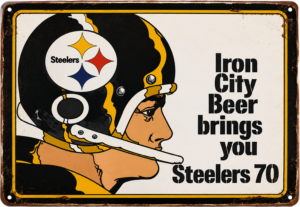 Steelers 70 Iron City Beer Vintage-Style Metal Wall Sign