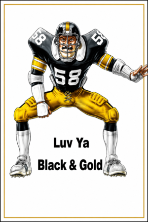 Black & Gold Football Player Wall Art – Luv Ya Print