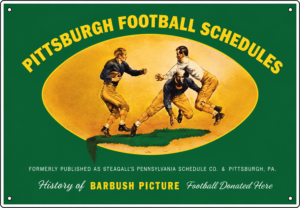 Pittsburgh Football Schedules Vintage-Style Wall Sign