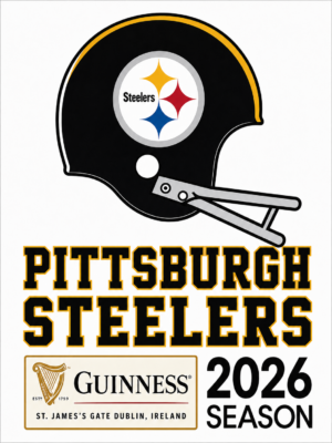 Pittsburgh Steelers Helmet Guinness 2026 Season Wall Art