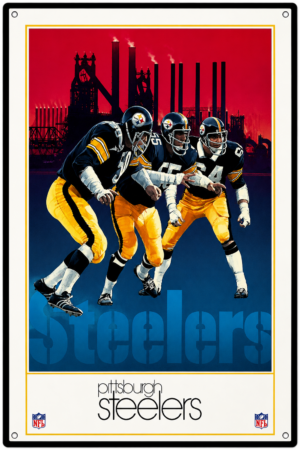 Pittsburgh Steelers Football Industrial Skyline Wall Sign