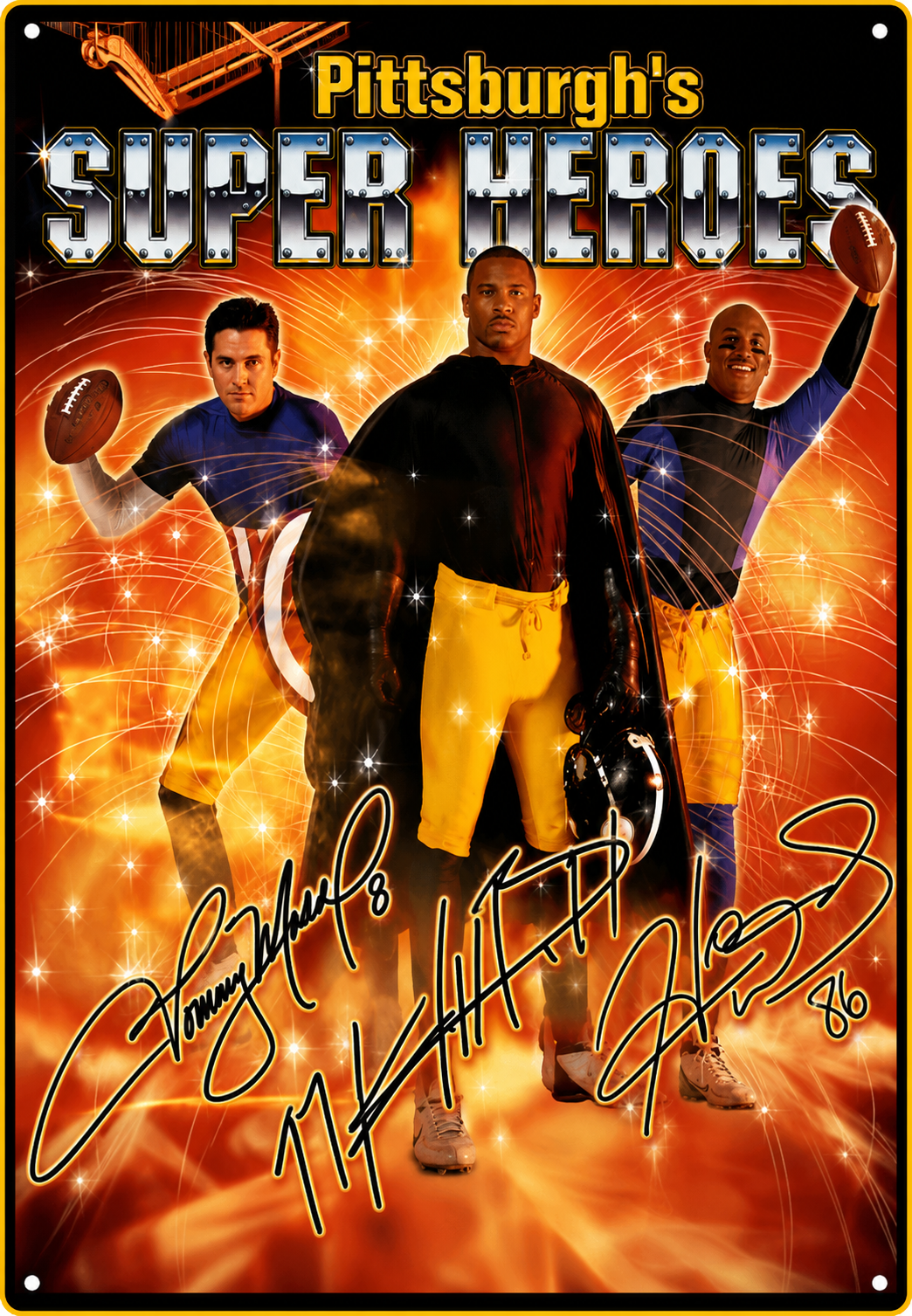 Pittsburgh’s Super Heroes Football Wall Sign