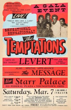 The Temptations Concert Poster with The Message