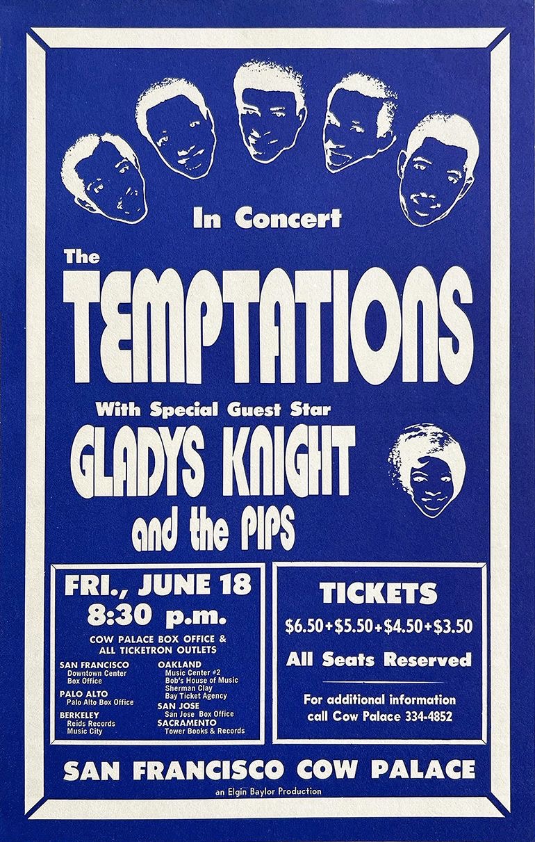 The Temptations In Concert Blue and Cream Poster