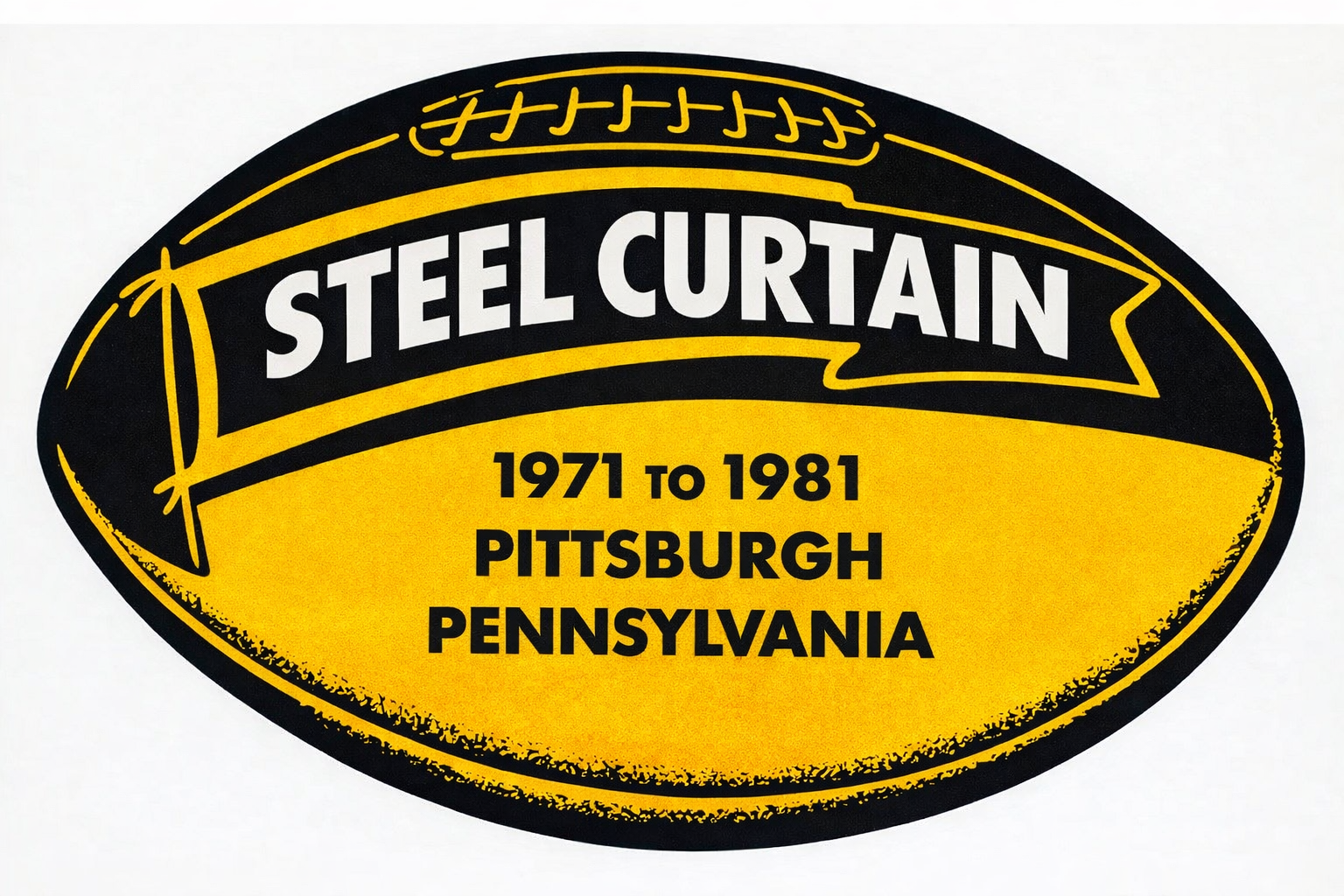 Steel Curtain 1971–1981 Pittsburgh Football Wall Art