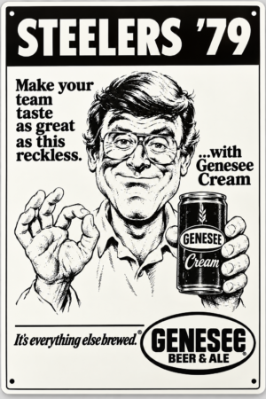 Steelers ’79 Genesee Cream Beer Retro Metal Sign