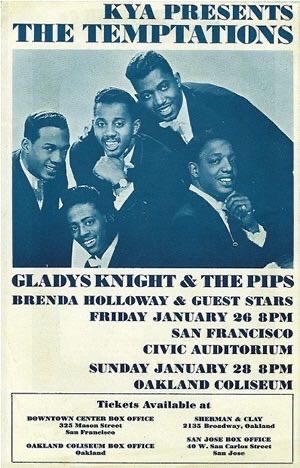 The Temptations Concert Poster with Gladys Knight & the Pips
