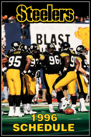 Steelers 1996 Schedule Football Poster