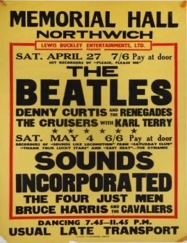 Memorial Hall Northwich Beatles Concert Poster Print