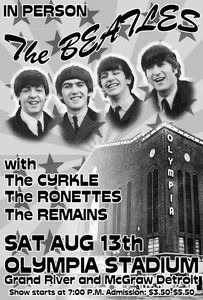 The Beatles Olympia Stadium Concert Poster Design