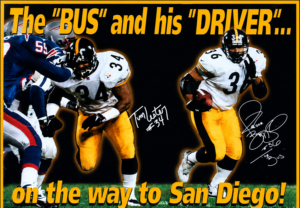 The Bus and His Driver Football Wall Art Print