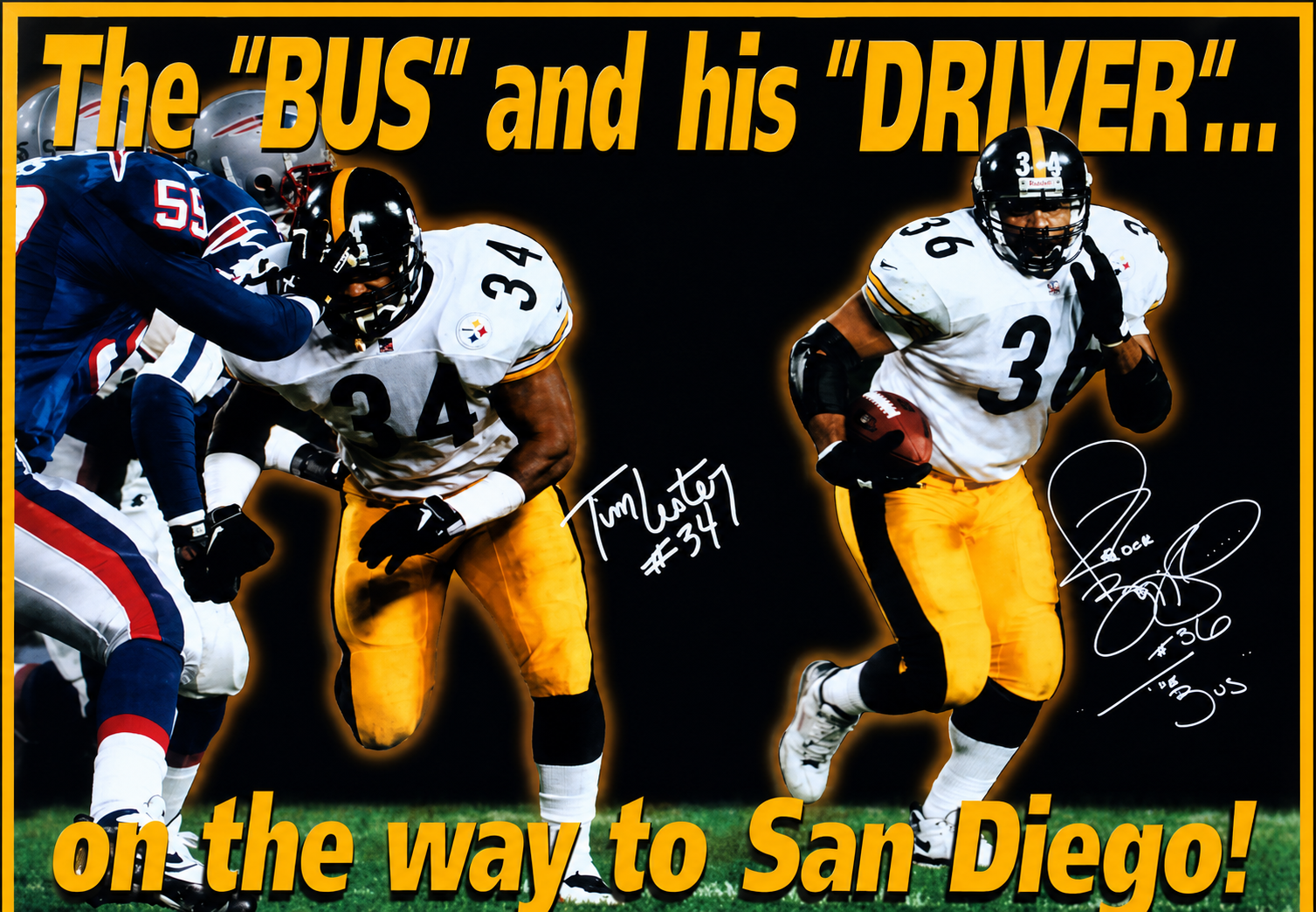 The Bus and His Driver Football Wall Art Print