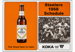 Steelers 1968 Schedule KDKA Pilsener Football Wall Art