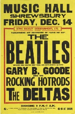 Music Hall Shrewsbury Beatles Concert Poster Design