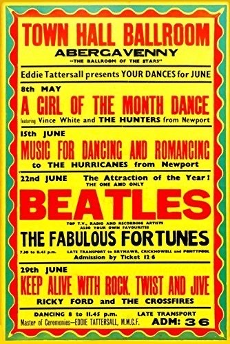 Abergavenny Town Hall Ballroom Dance Poster Print
