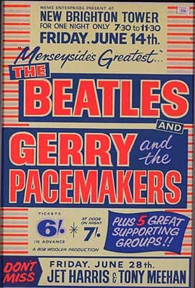 The Beatles and Gerry & the Pacemakers Concert Poster