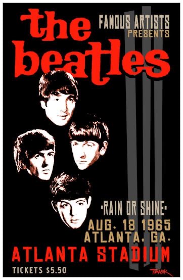 The Beatles Atlanta Stadium Concert Poster Design