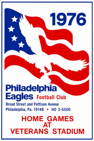 1976 Philadelphia Eagles Home Games Football Poster