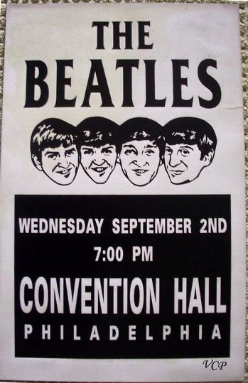 The Beatles Philadelphia Convention Hall Event Poster Design