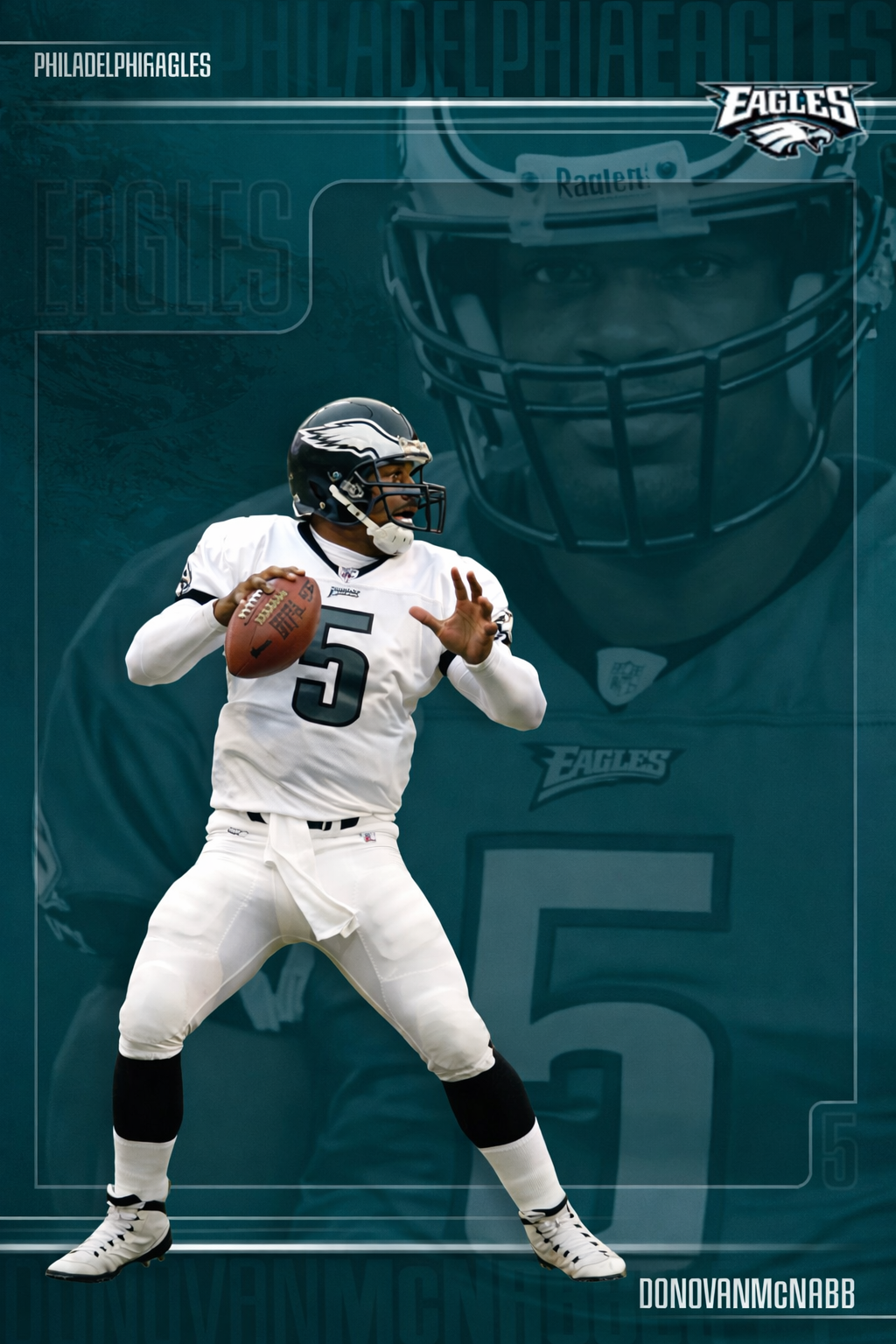Donovan McNabb Philadelphia Eagles #5 Football Poster