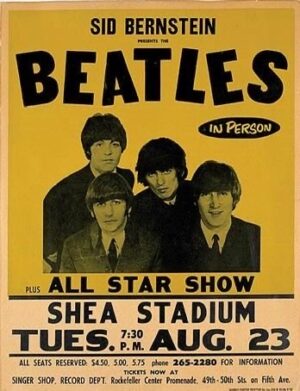 Beatles Shea Stadium Concert Poster Design